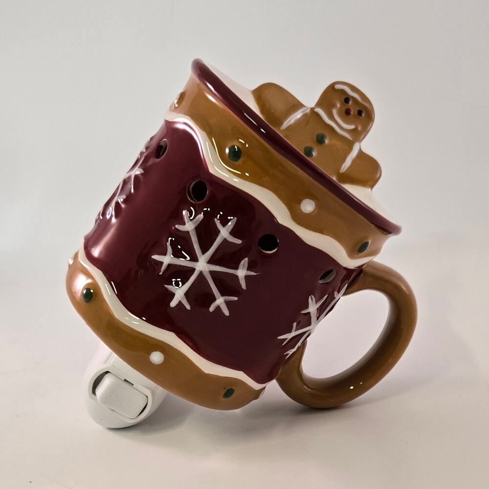 Scentsy Gingerbread Man Mini Wax Warmer Holiday Christmas Retired Plug-in New